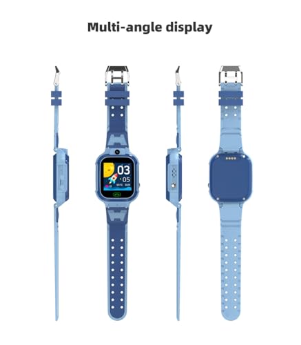 Image of Smart Watch for Kids with GPS Tracking, 2-Way Video & Voice Calling, Geofencing, and 4G SIM Compatible, SOS,Alarm, Games, HD Touch Screen Phone Watch Best Gift for Kids (Blue)