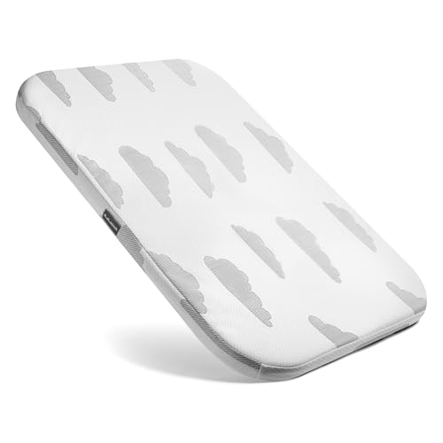 Image of Baby Bassinet Mattress Topper, Waterproof Replacement Pad with Removable & Washable Mattress Covers (for Arm's Reach Clear-Vue Co-Sleeper)