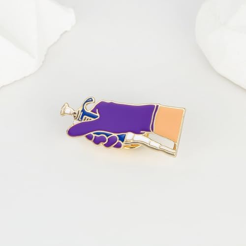 Image of Science and Medical Microscope Brooch,Colorful Enamel Lab Pin Jewelry for Scientists Laboratory Enthusiasts Badge Gifts
