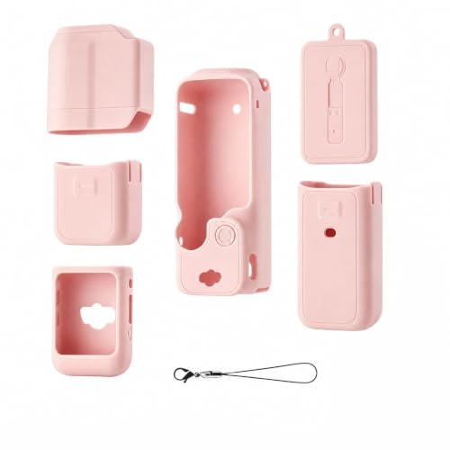 IN-IMAGINE 7PCS for DJI Pocket 3 Accessories, Silicone Cover Compatible (Pink) with DJI Osmo Pocket 3 Creator Combo for DJI Osmo Pocket 3 Scratch Protector Cover Case Accessories