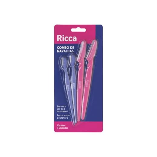 Ricca Conjunto com 4 Navalhas Para Sobrancelha