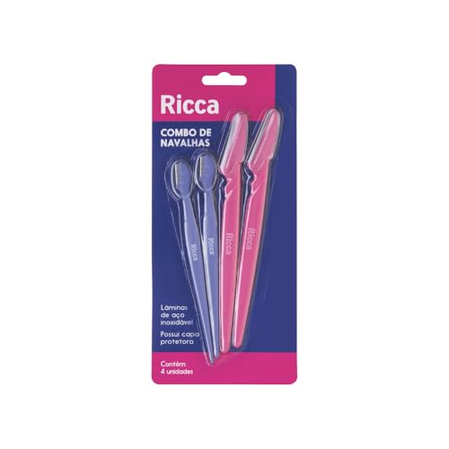 Ricca Conjunto com 4 Navalhas Para Sobrancelha