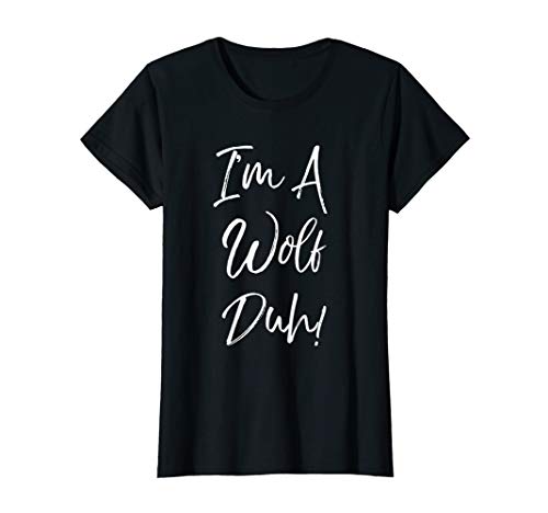 I'm a wolf duh! t-shirt funny halloween costume gift sh…
