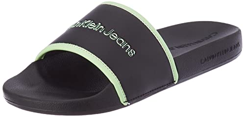 Calvin Klein Jeans Damen Badeschuhe Institutional Badelatschen, Schwarz...