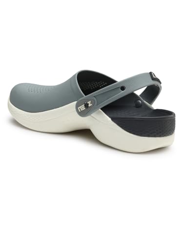 Image of URJO Italia Meta Men's & Boys' Casual Clogs /Sandals | Soft Sole, Waterproof & Lightweight | Comfortable, Extra Soft & Stylish with Adjustable Back Strap | Indoor & Outdoor Everyday Wear (URJO by Neoz)