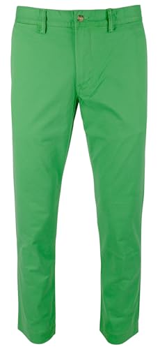 POLO RALPH LAUREN Men's Stretch Slim Fit Chino Pants Grn 33WX30L Green