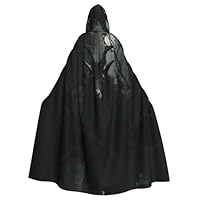 PHAYAH Dark Sheep Pattern Hooded Poncho Unisex Christmas Hoodie For Cosplay Halloween Costume Party Masquerade