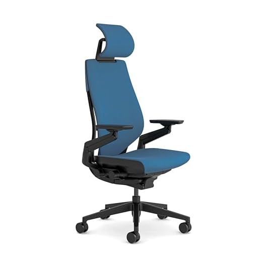 Nas Steelcase Gesture - Sedia da ufficio, in acciaio inox, cobalto, taglia unica