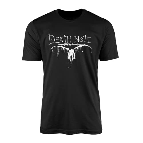 Camiseta negra de Death Note, anime, manga, cómic, cosplay, inspirado en arte...