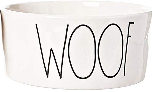 Rae Dunn Magenta Artisan Collection Big Pet Bowl WOOF