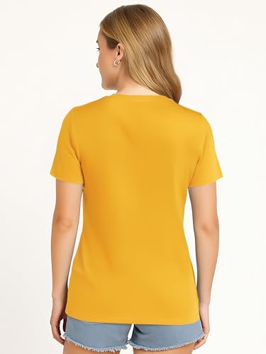 Image of V Neck T Shirts for Women, Athletic Short Sleeve Workout Top, UV Sun Protection, Quick Dry Moisture Wicking Shirts for Women