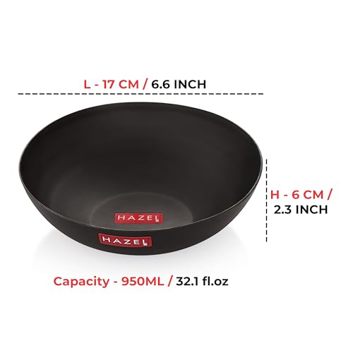 Image of HAZEL Traditional Iron Tasra Deep Bottom Handmade Loha Lokhand Tasla, 17.4 cm, 1000 ML