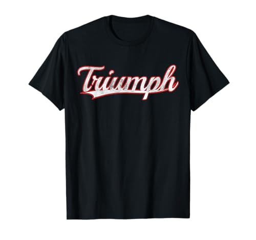 Triumph Victory Success Vintage Varsity Distressed T-Shirt