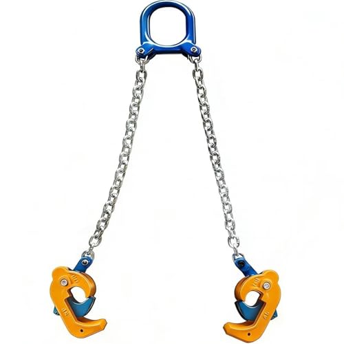 Chain Drum Lifter - 2000 lbs Capacity - Upgraded Alloy Steel Hook with G80 Lifting Chain Suitable for 30 and 55 Gallon Plastic and Metal Drums