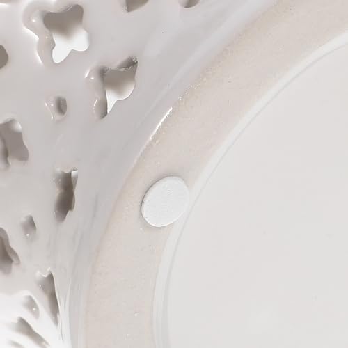 Vase en céramique blanche évidée de style européen moderne et résistant