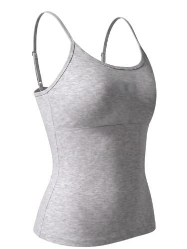 Image of DChica Essentials Padded Camisole Starter Bra for Young Girls, Sleeveless Undershirts Cami Vest with Adjustable Straps, Cotton Camisole Tank Top /Innerwear for Girls