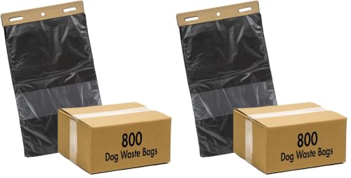 Image of Zero Waste USA 800 Dog Waste Station Bags - ONEpul Header Refill Bags - Dispense 1 Bag at a Time with Pull-Strap - Fits Most Dog Waste Hanging Bag Stations (8 Headers of 100 Bags) (Pack of 2)