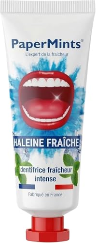 PAPERMINTS Dentifrice Haleine Extra Fraîche – Fabriqué en France – Gel Menthe – 25ml – Adulte & Enfants +12 ans