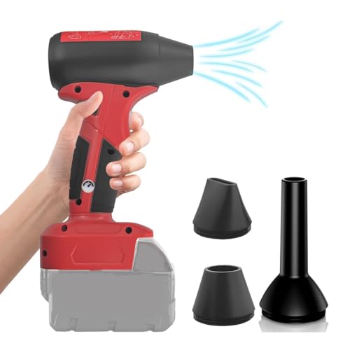 Soplador de hojas inalámbrico de 130000 RPM para batería Milwaukee de 18 V, ventilador turbo compacto de 4 velocidades para jardín, césped, nieve, hoja, barbacoa, teclado (sin batería)