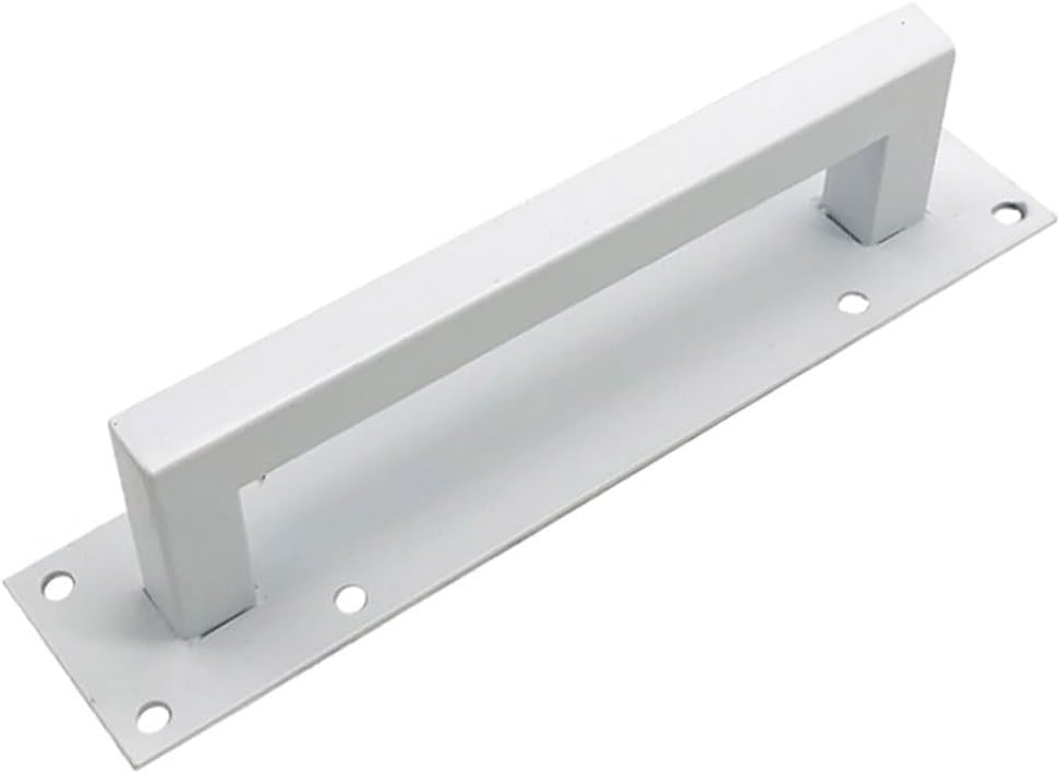 Poignée de porte de grange carrée en métal de 12" : quincaillerie premium pour portail blanc