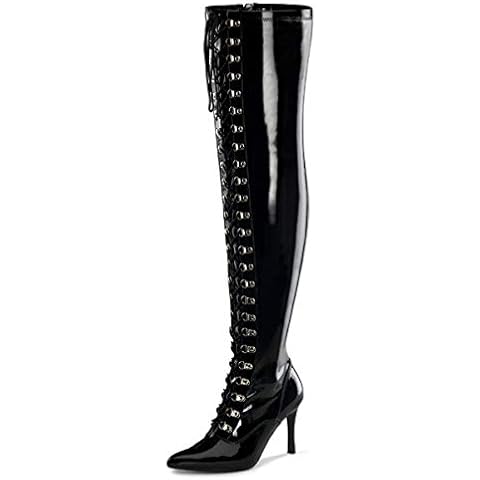 Higher-Heels Funtasma Weitschaft-Stiefel Dominatrix-3024X Lack schwarz Gr. 38 Cover