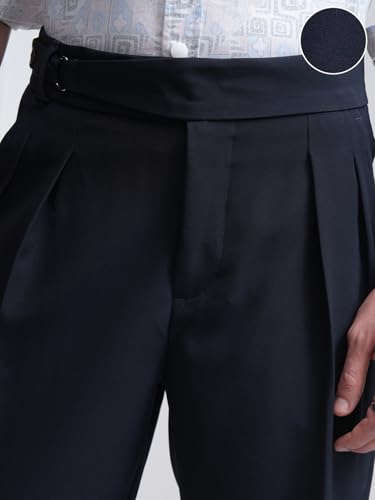 Image of Highlander Men's Gurkha Trouser Pants| High Waist| Carrot Fit| Ankle Length| Stylish Trousers for Men| Men Trousers | Trousers for Man | Pants for Man