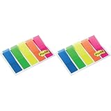 Post-it Index, 5 x 20 durchgefärbte Haftstreifen im Etui (11,9 x 43,2 mm) blau, grün...