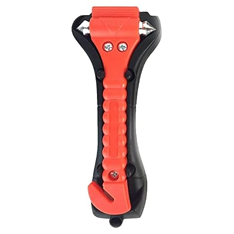 Xisfriean Car Emergency Hammer 2-in-1 Car Window Breaker Car Emergency Escape Window Break Hammer for Car First-Aid Survival Tool Lifesaving Cover