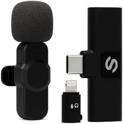Microfone de Lapela USB-C e Lightning – Áudio Profissional, Compa...