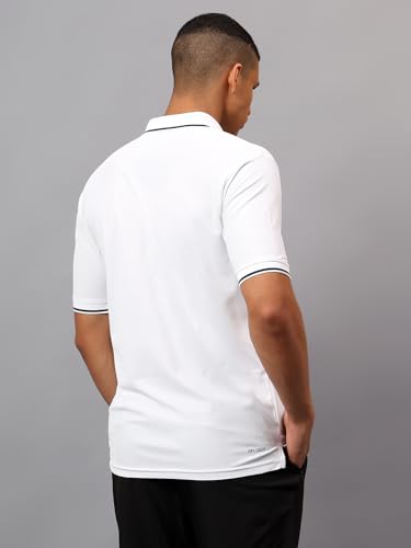 Image of Vector X Adults Mens Sports Wear Polyester Half Sleeves All Day Wear tee Shirt Polo T Shirt Detailing with Contrast Color Tipping on Sleeves & Collar for Casual Wear Regular Fit Tshirts