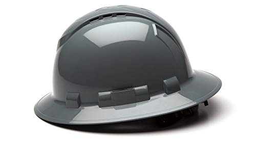 Image of Pyramex Ridgeline Full Brim Hard Hat 4 Point Ratchet Vented