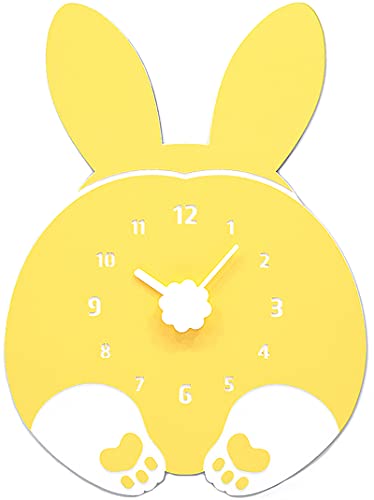 Moderne minimalistische geräuschlose Wanduhr mit lustigem Tierdesign Cover