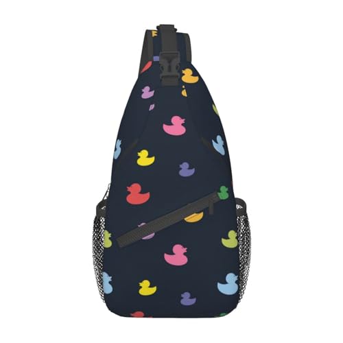Cute Duck Print Sling Backpack Travel Hiking Daypack Cute Duck Crossbody Casual Shoulder Bag