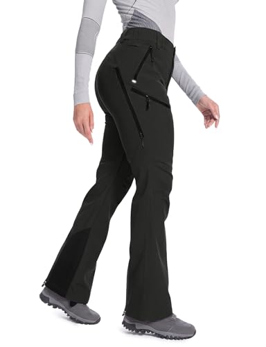 Moosehill Women's Snow Ski Pants: Fleece lined Waterproof Insulated Softshell Thermal Warm for...