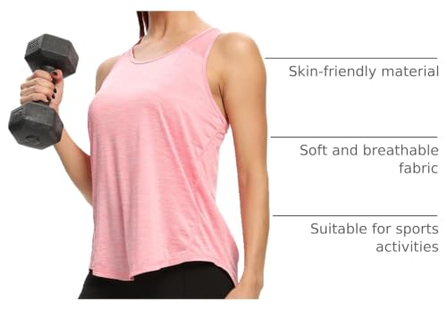 Image of Aeuui Womens Workout Tops for Women Racerback Tank Tops | Sleeveless, Crew Neck, Mesh Back, Lightweight, Breathable, Stretchy, Soft, Moisture Wicking, Yoga Athletic Running Gym Shirts