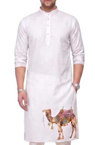 Image of Men's Digital Printed Kurta for Festival