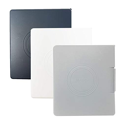 Fiesta Cotigo Caja para Mascarillas,Caja Portátil de Máscara de Contenedor a Prueba de Polvo,Máscaras de protección Funda Organizador de Almacenamiento - Pack de 3 Estuches - Mask Box
