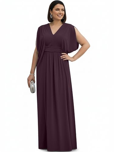 Image of KOH KOH Womens Long V-Neck Grecian Goddess Wedding Guest Maxi Dress Gown
