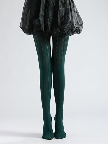 Image of Sahabowi Women Tights, Sheer High Waist Pantyhose, Vintage Control Top Stockings, Siwa7