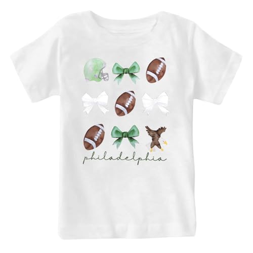 Football Shirts for Girls Boys Coquette Bow Kids Tshirt Game Day Tee Top
