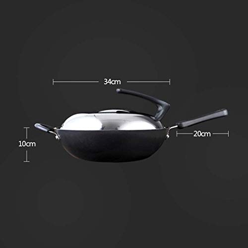 Wok Pan Stir Fry Pan Cookware, Hard Anodized, Non-Toxic Hard Titanium miniatura 3