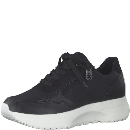 MARCO TOZZI Damen Sneaker, flacher Absatz, Wechselfußbett, weiches FEEL ME Fußbett, ideal für Business und Freizeit