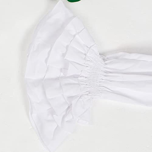 MESLIMA Women's Casual Plus Size Shirred Off Shoulder Bell Long Sleeve Ruffle Loose Irregular Hem Midi Dress4