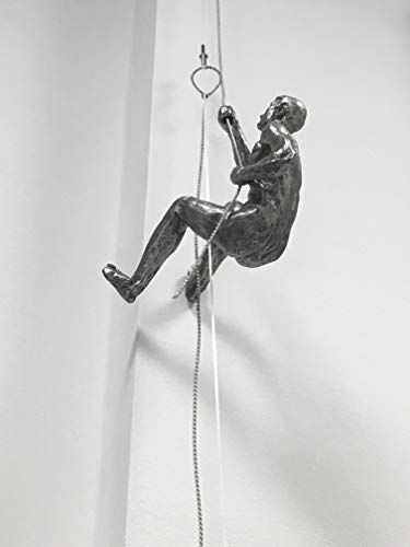 image for Haute Collage 5X Large Antique-Silver Climbing Abseiling Hanging Ornam