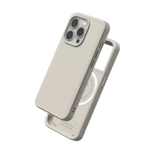 RhinoShield Case Compatible with Magsafe for iPhone 15 Pro Max | SolidX - Reinforced Shock-Absorbing Slim Design Protective Cover with 3.5M / 11ft Drop Protection - Shell Beige by RhinoShield - Used condition - US$20.08