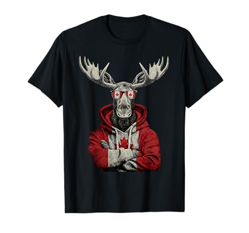 Canada Moose Canadian Pride Canada Maple Leaf Canada Flag T-Shirt