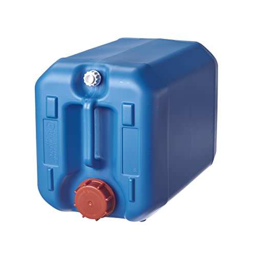 Hudson Exchange 5 Gallon (20 Liter) Handled Container with Cap, HDPE, Blue, 4 Pack