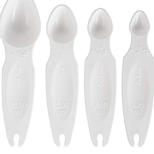 Shipenophy Measuring Spoon Sets, Measuring Cup Portable Braille Measuring Cup for Home for Kitchen