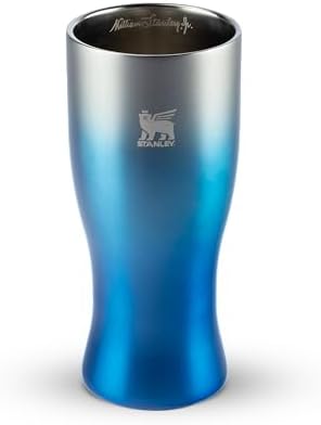 Stanley - Copo Térmico Pilsner, 444ml, Copo para Bebidas Frias ou Quentes, Azure Hazeml Menor preço em Stanley - Copo Térmico Pilsner, 444ml, Copo para Bebidas Frias ou Quentes, Azure Hazeml