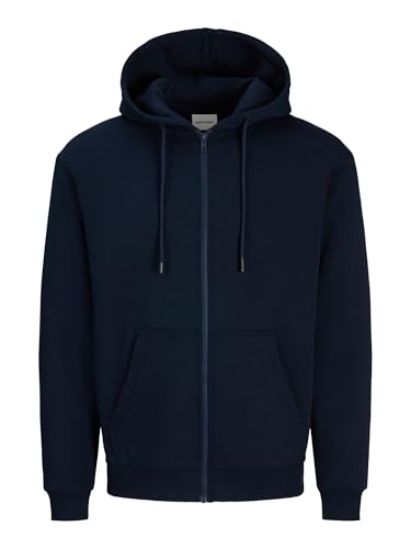 JACK & JONES Jjebradley Sweat À Capuche Zippé Noos Homme Veste Sweat-Shirt, Navy Blazer, XXL